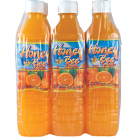 honeybee BRAND 34021 HB ORANGE DRINK (PLSTIC BOT)